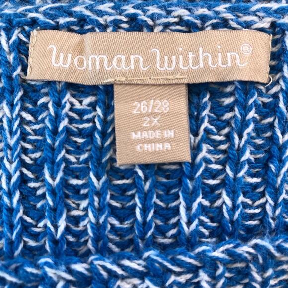 NWOT Jessica London blue knit short sleeve sweater size 2X - Picture 10 of 11